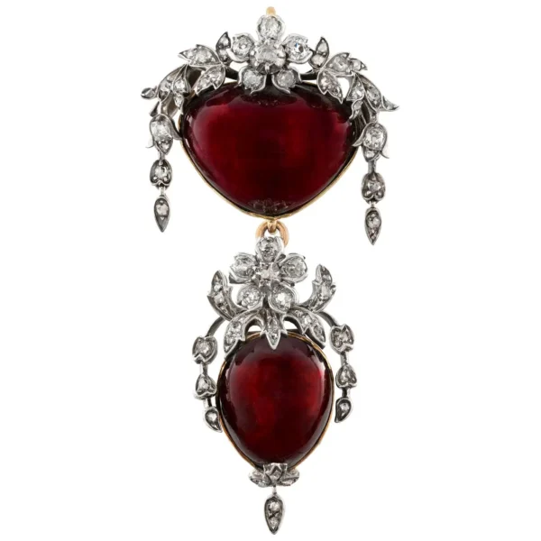 Victorian Garnet and Diamond Penda