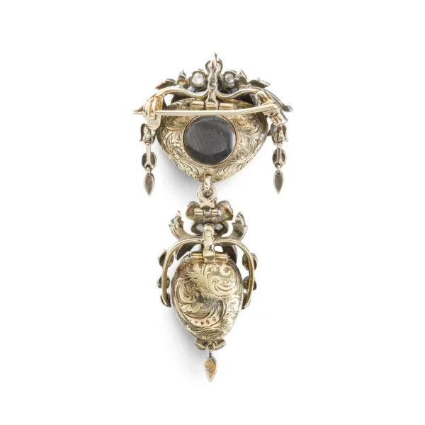 Victorian Garnet and Diamond Pendant/ Brooch - Image 4