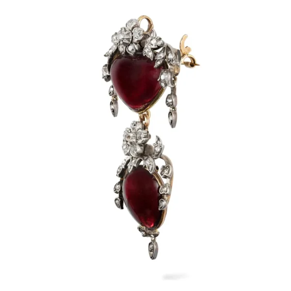 Victorian Garnet and Diamond Pendant/ Brooch - Image 2