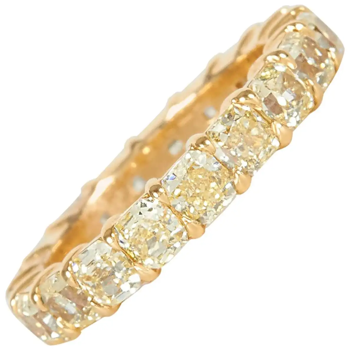 Yellow Diamond Gold Eternity Band