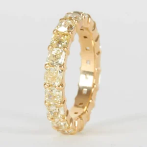 Yellow Diamond Gold Eternity Band Ring