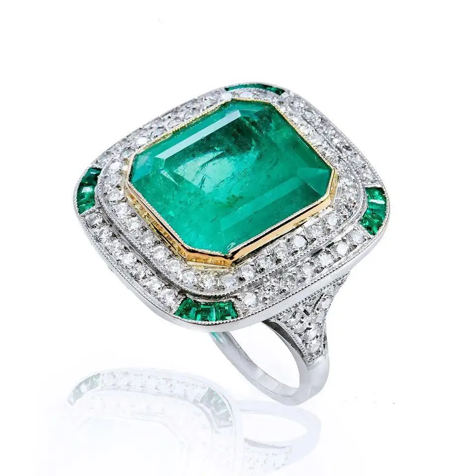 Art Deco Inspired 7.44 Carat Colom