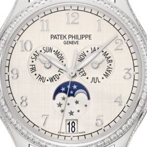 Buy Patek Philippe 4947G-010 Complications Annual Calendar Moon Phases White Gold Silver Dial