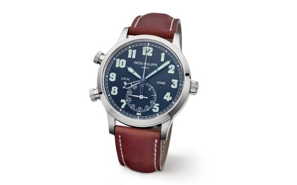 Buy Patek Philippe 5524G-001 Complications Calatrava Pilot Travel Time White Gold Blue Dial - Image 9