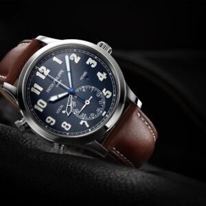 Buy Patek Philippe 5524G-001 Complications Calatrava Pilot Travel Time White Gold Blue Dial