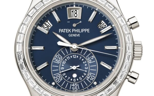 Buy Patek Philippe 5961P-001 Complications Chronograph Annual Calendar Platinum Diamond Set Blue Dial - Image 3