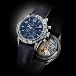 Buy Patek Philippe 5961P-001 Complications Chronograph Annual Calendar Platinum Diamond Set Blue Dial