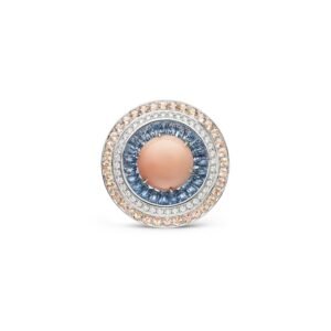 Buy Chaumet Lux Ring – White gold, angel skin coral, aquamarines