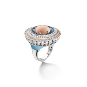 Buy Chaumet Lux Ring – White gold, angel skin coral, aquamarines