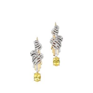 Buy Chaumet Nuages d’Or Earrings – White gold, yellow gold, yellow sapphires, diamonds