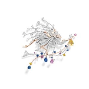 Buy Chaumet Parade Brooch – White gold, rose gold, sapphires, diamonds