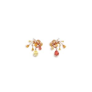 Buy Chaumet Soleil de Feu Earrings – Rose and white gold, yellow sapphires, spinels