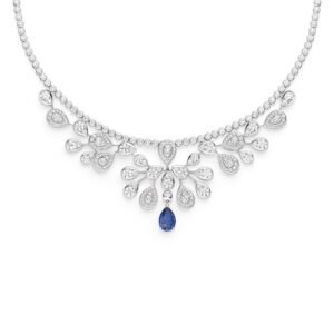 Buy Joséphine Aigrette Impériale necklace – White gold, sapphire, diamonds