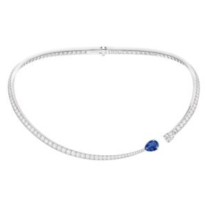 Buy Joséphine Duo Éternel necklace – White gold, sapphire, diamonds