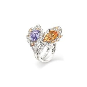 Buy Rhapsodie Transatlantique Ring - White gold, yellow gold, Padparadscha sapphire