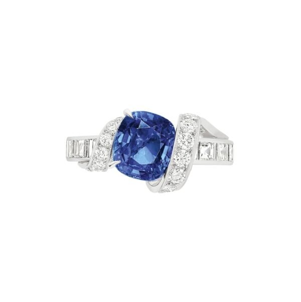 Buy Torsade de Chaumet ring - White gold, sapphire, diamonds - Image 2