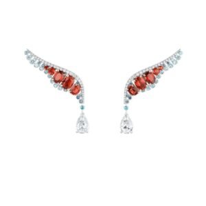 Buy Chaumet Escales Earrings – White and rose gold, diamonds, red spinels