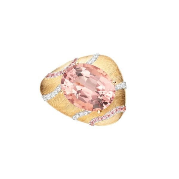 Buy Galets d'Or Ring - Rose and white gold, morganite - Image 2