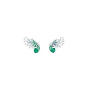 Buy Chaumet Gulfstream Earrings – White gold, emeralds, sapphires, diamonds