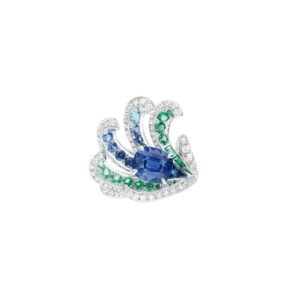 Buy Chaumet Gulfstream Rings – White gold, sapphires, emeralds, diamonds