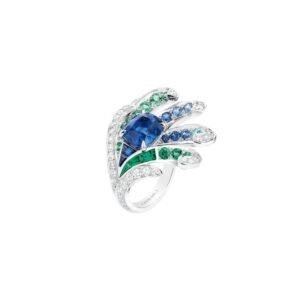 Buy Chaumet Gulfstream Rings – White gold, sapphires, emeralds, diamonds