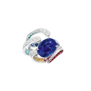 Buy Chaumet Gulfstream Ring – White gold, sapphires, red spinels, diamonds