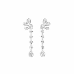 Joséphine Aigrette Impériale earrings – White gold, diamonds