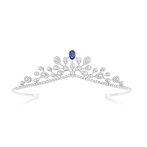 Joséphine Aigrette Impériale tiara – White gold, sapphire, diamonds