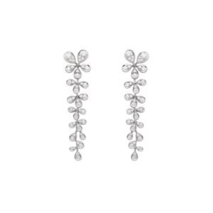 Joséphine Aigrette Impériale transformable earrings – White gold, diamonds