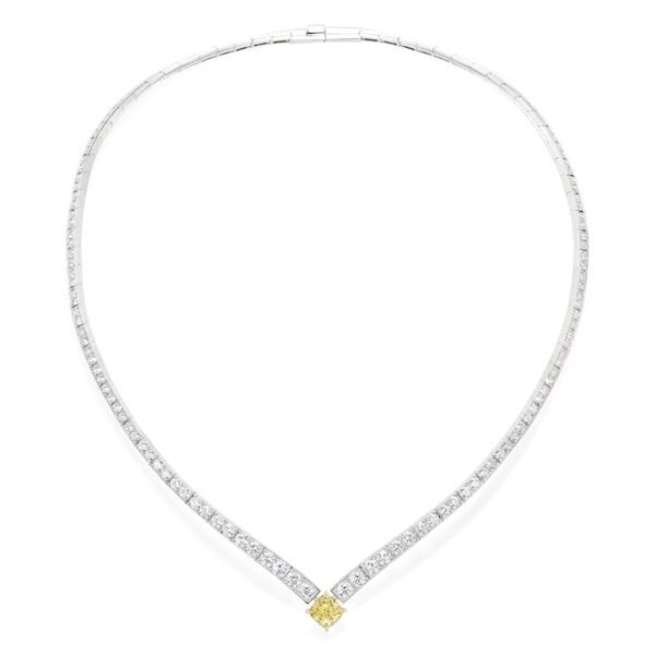 Joséphine Éclat Floral yellow diamond necklace