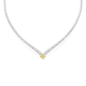 Joséphine Éclat Floral yellow diamond necklace