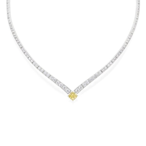 Joséphine Éclat Floral yellow diamond necklace