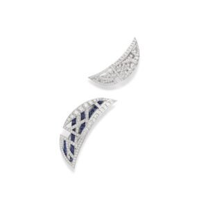 Mirage Transformable Brooches – White gold, diamonds, sapphires