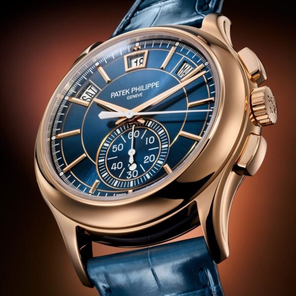 Buy Patek Philippe 5905R-010 Complications Flyback Chronograph Annual Calendar Rose Gold Blue Dial