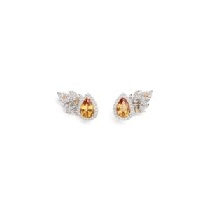 Rhapsodie Transatlantique Earrings – White gold, yellow gold, Imperial topazes