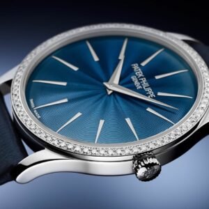 Buy Patek Philippe 4997/200G-001 Calatrava Ladies Joaillerie White Gold Blue Dial