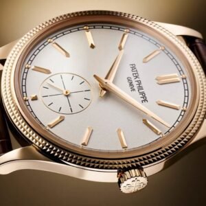 Buy Patek Philippe 6119R-001 Calatrava “Clous de Paris” Rose Gold Hobnail BezelSilver Dial