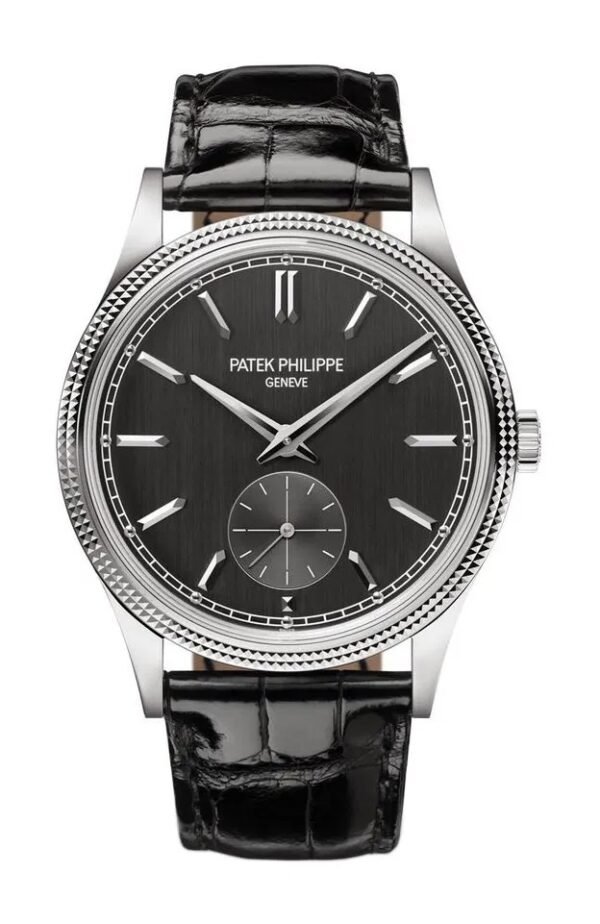 Buy Patek Philippe 6119G-001 Calatrava "Clous de Paris" White Gold Hobnail Bezel Grey Dial - Image 8