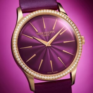 Buy Patek Philippe 4997/200R-001 Calatrava Ladies Joaillerie Rose Gold Purple Dial