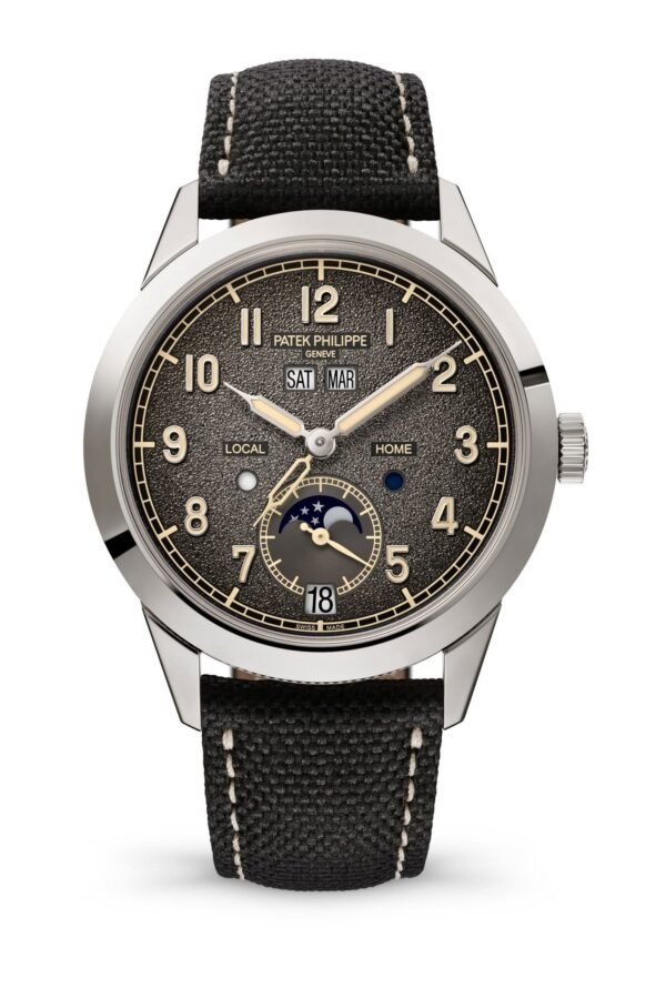 Buy Patek Philippe 5326G-001 Complications Annual Calendar Travel Time White Gold Textured Grey Dial - Image 5