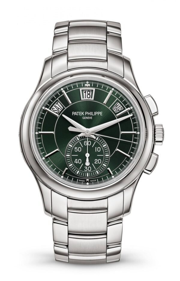 Buy Patek Philippe 5905/1A-001 Complications Flyback Chronograph Annual Calendar Stainless Steel Olive Green Dial - Image 11