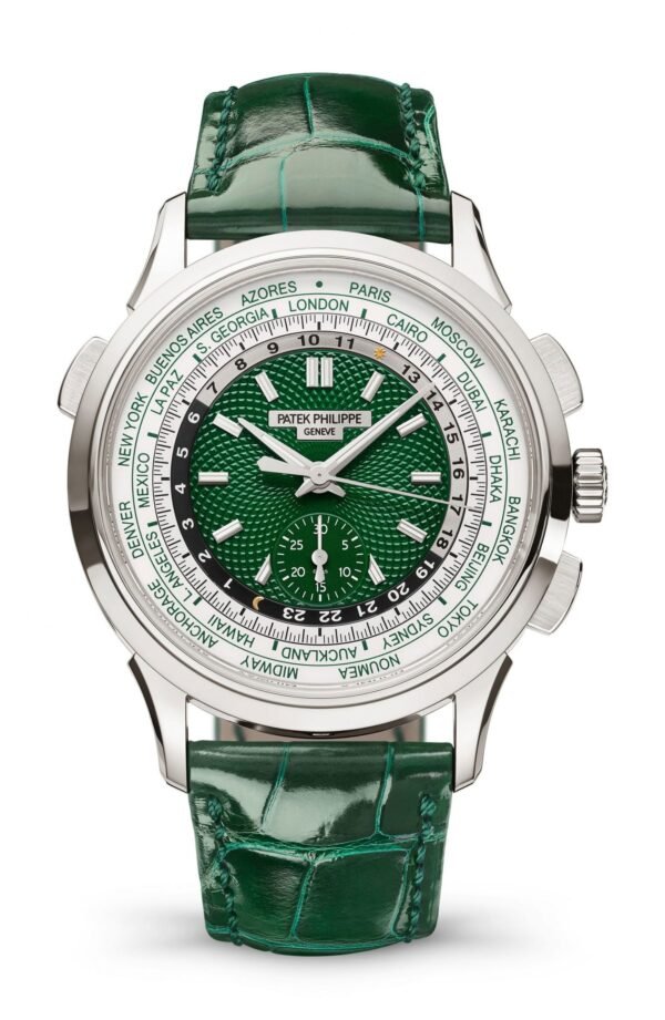 Buy Patek Philippe 5930P-001 Complications World Time Flyback Chronograph Platinum Green Dial - Image 11