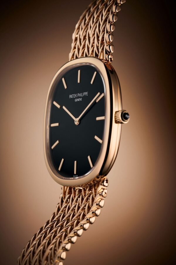 Buy Patek Philippe 5738/1R-001 Golden Ellipse Rose Gold Black Dial Bracelet - Image 9