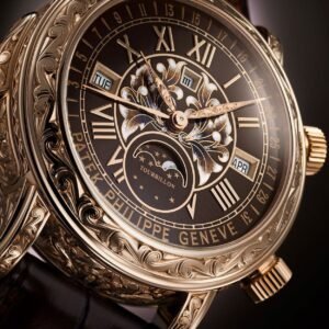 Buy Patek Philippe 6002R-001 Grand Complications Sky Moon Tourbillon Rose Gold Brown Enamel Dial