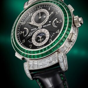 Buy Patek Philippe 6300/403G-001 Grand Complications Grandmaster Chime Haute Joaillerie White Gold Set With Emeralds Diamonds – BRAND NEW