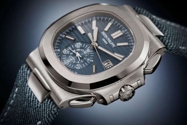 Buy Patek Philippe 5980/60G-001 Nautilus Chronograph White Gold Blue-Gray Dial - Image 2