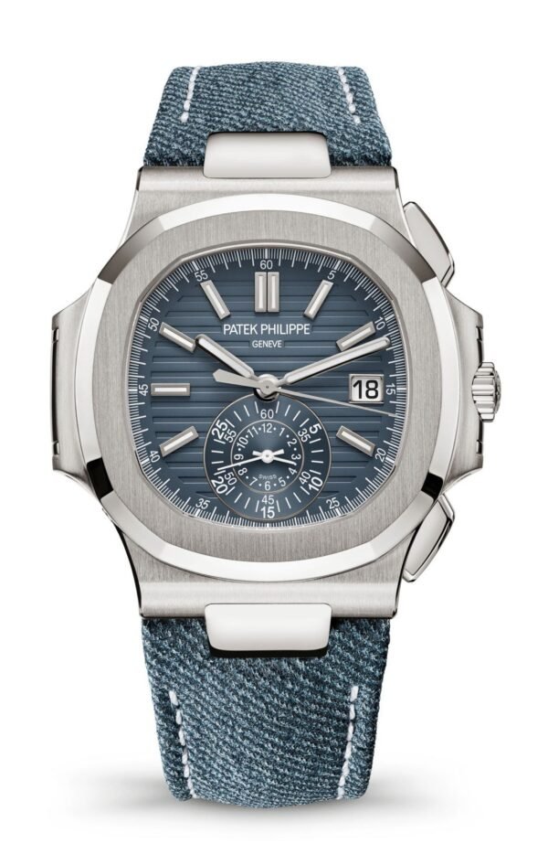 Buy Patek Philippe 5980/60G-001 Nautilus Chronograph White Gold Blue-Gray Dial - Image 6