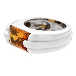 Audemars Piguet Citrine White Gold Ring Sz 6 1/2