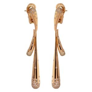 Piguet Diamond Rose Gold Drop Earr