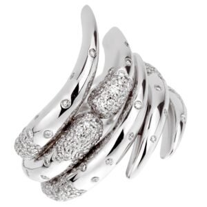 Audemars Piguet Diamond White Gold Cocktail Ring Sz 6